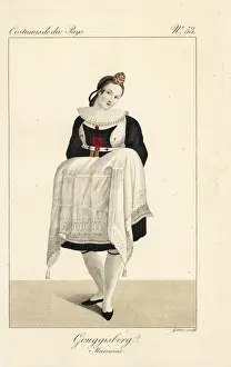 Baptism Prints: Godmother of Guggisberg, Switzerland, 19th century