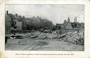 Norwood Prints: Godson & Dobsons Timber Year Fire, Croydon, Surrey