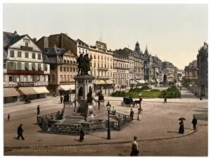 Goethes Place and Goethe-Gutenburg Monument, Frankfort on M