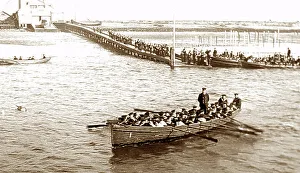 Grays Prints: Going ashore, Training Ship Exmouth, early 1900s