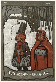 Going to Church on Christmas Day by Cecil Aldin