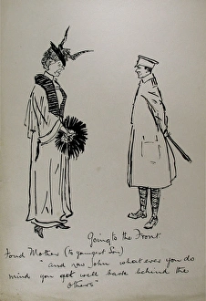 Images Dated 7th May 2009: Going to the Front - WWI black humour