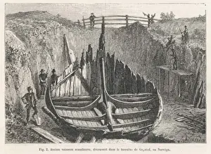 Norwegian Prints: Gokstad Ship, 1880