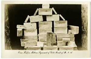 Images Dated 19th March 2019: Gold bricks on display, Dawson City, Yukon, NW Canada