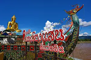 Gold Buddha statue, Golden Triangle, Thailand