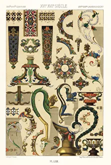 Racinet Prints: Gold enamelling and jewellery, 16th and 17th centuries