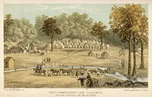 1853 Prints: Gold Escort leaving for Melbourne, Australia