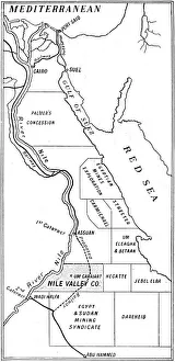 Images Dated 9th October 2004: Gold in the Land of the Nile. Map of Egypt showing the Areas