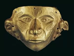 Andr Gallery: Gold mask. Pre-Columbian art. Jewelry. COLOMBIA
