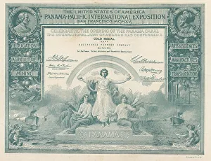 Dolphins Prints: Gold Medal Certificate for the California Perfume Company, 1915