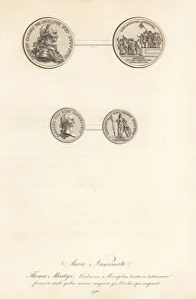 Gold medallions of King Charles IV of Spain