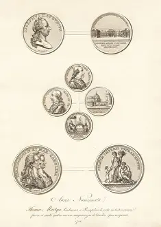 Gold medals of HRE Joseph II, Ferdinand IV and Maria Carolina, e
