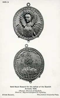 1588 Prints: Gold Naval Reward for the defeat of the Spanish Armada