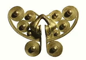 Gold nose ring. Chibcha art. Jewelry. COLOMBIA