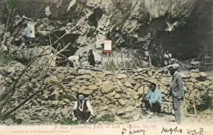 Seam Prints: Gold Prospecting party testing the reef, South Africa