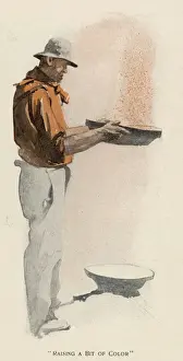 Gold prospector panning in Australia