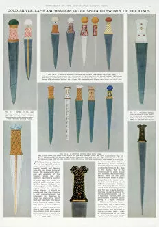 Images Dated 28th February 2020: Gold, Silver, Lapis and Obsidian in the Splendid Swords of the Kings - The Royal Treasure
