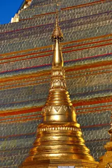 Stupa Prints: Gold stupa and spires, Shwedagon Pagoda, Yangon, Myanmar