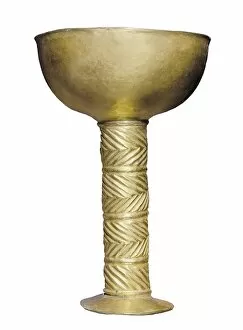 Histoa63 A Collection: Golden goblet (2500-2000 BC). Hittite art. Jewelry