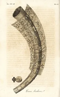 Images Dated 22nd January 2020: Golden Horn of Gallehus, drinking horn or Tunderense