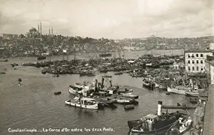 Deux Prints: The Golden Horn viewed from Galata Bridge (looking south)