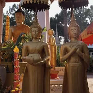 Golden statues at Wat Si Saket, Vientiane, Laos