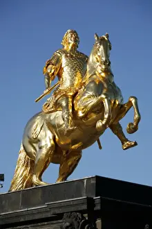 Goldener Reiter statue in Dresden, Germany