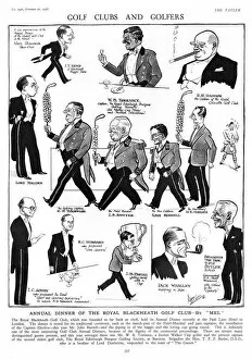 Caricature Collection: Golf Clubs and Golfers - Royal Blackheath dinner