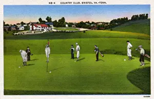 Caddy Prints: Golf at the Country Club, Bristol, Tennessee-Virginia