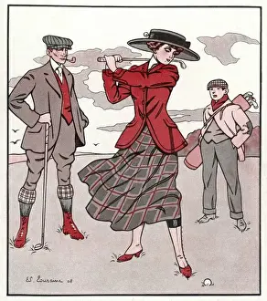 Partner Prints: Golf / Lady Golfer 1908