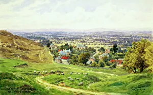 Gloucestershire Prints: Golf Links, Cleeve Hill, near Cheltenham, Gloucestershire