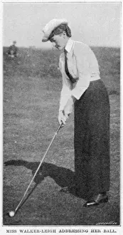 Eire Prints: Golf - Miss Walker-Leigh Addressing her Ball