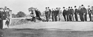 Sportsman Collection: Golfer James Braid at the PGA on Romford Links