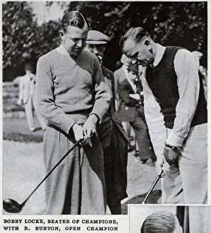 Matches Collection: Golfers Bobby Locke and R. Burton