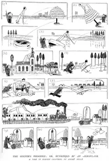 The Golfers Progress; or, Bunkered by an Aeroplane