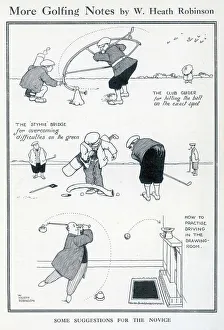 Heath Robinson Humour Gallery: More Golfing Notes by William Heath Robinson