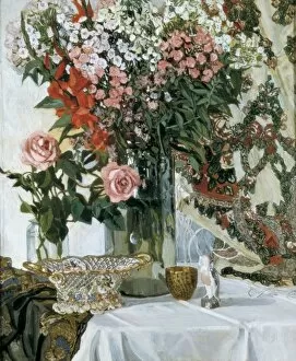 Aleksandr Collection: GOLOVIN, Aleksandr (1863-1930). Still Life. Flowers