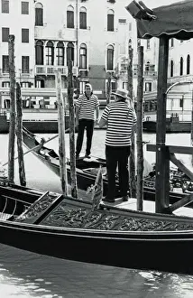 Gondoliers in Venice, Italy