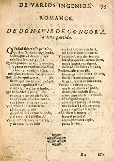 GONGORA Y ARGOTE, Luis de (1561-1627)