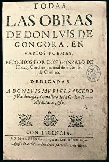 GONGORA Y ARGOTE, Luis de (1561-1627)