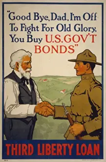 Bonds Prints: Good bye, Dad, I m off to fight for Old Glory, you buy US go