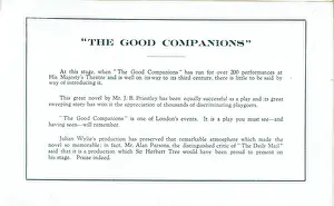 Buchel Prints: The Good Companions by J. B. Priestley & Edward Knoblock