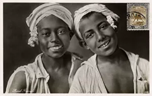 Images Dated 3rd May 2018: Two Good Friends - Happy young boy and Girl - Cairo