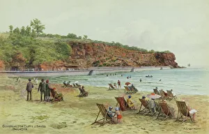 Sands Prints: Goodrington Cliffs and Sands, Paignton, Devon