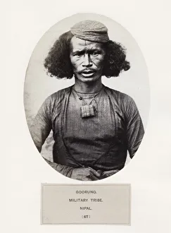 Goorung, military tribe, India. Gurung, Gurkha tribe