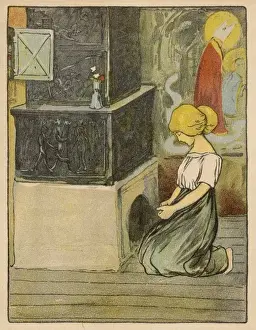 Pious Prints: Goose Girl Prays