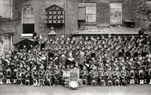 Accompanied Prints: Gordon Boys Orphanage, Dover - Band and Pipers