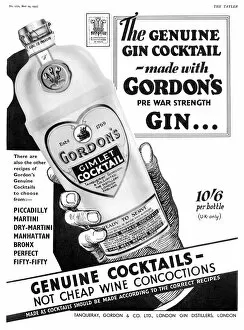 Mixed Gallery: Gordons Gimlet Cocktail advertisement