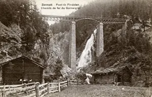 Gornergratbahn Prints: Gornergratbahn - Findelenbachbrucke