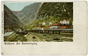 Images Dated 6th October 2016: Goschenen, Switzerland - Entrance to the Gotthard Tunnel